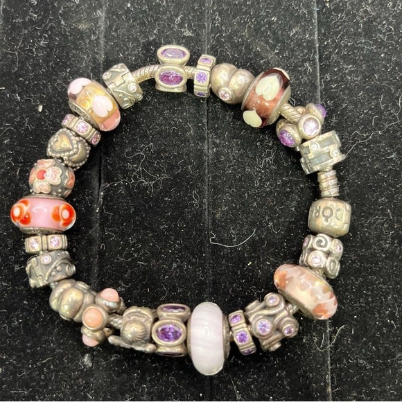 Pandora Charm Bracelet 925 silver stamped pandora and ale on charms - Picture 1 of 6